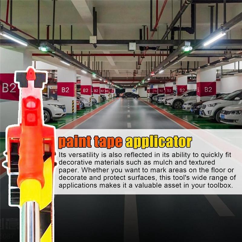 A25F-Painter Tape Dispenser Machine Long Handle For Beauty Seams Wall Floor Tile Masking Applicator Paint Tape Roller