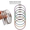 Color-Coated Stainless Steel Wire Keychain Ring