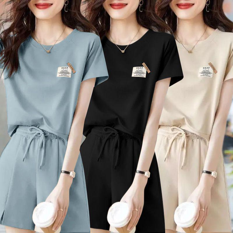 Summer Fairy Casual Shorts & Tee Set for Women - Fresh & Age-Reducing Two-Piece