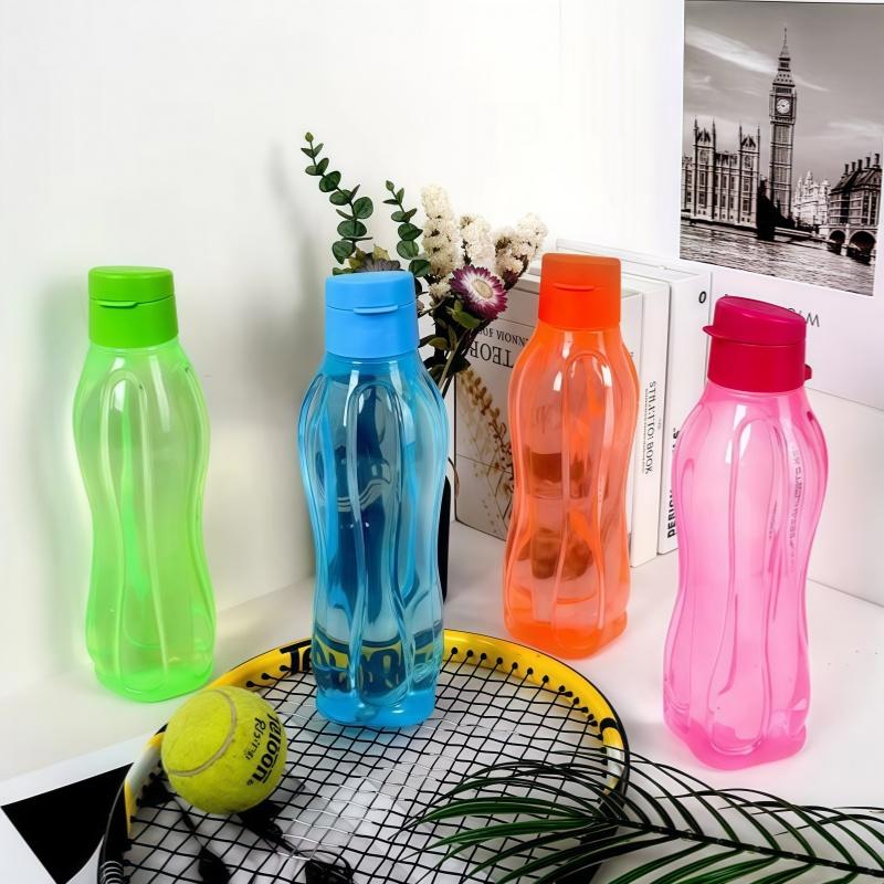 PP Sports Water Bottle 900ML/1L Portable Gym Water Drinking Bottle Outdoor Large Capacity Cup With Rope Leak-Proof Drink Bottle
