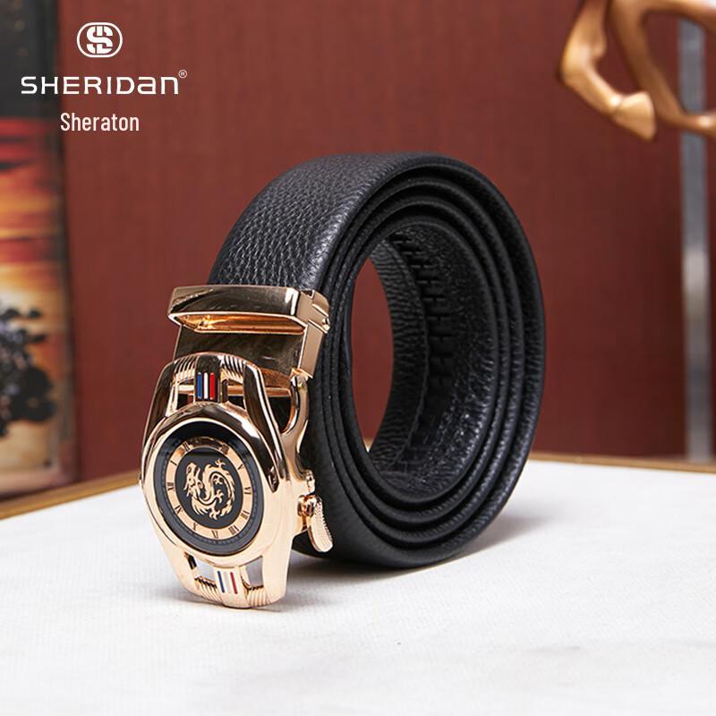 

Мужской кожаный ремень Sheraton со знаком Зодиака Дракон и автоматической пряжкой 110cm
