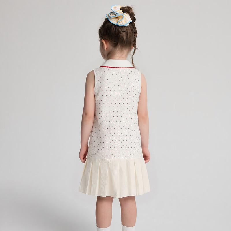 

Desa Girls Summer Polka Dot Pleated A-Line Dress 90