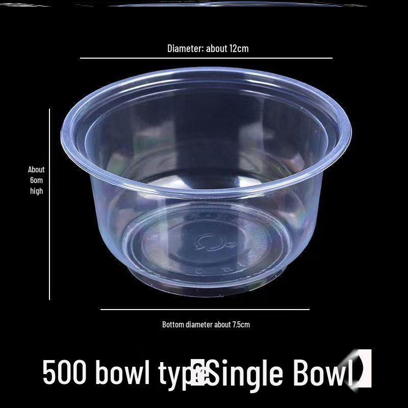 Durable Clear Disposable Plastic Bowl - High Temp Resistant, Perfect for Home & Commercial Use, No Lid Required