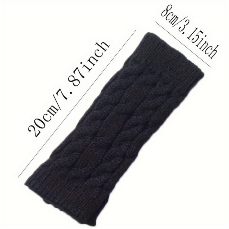 1Pair Knitted Half Finger Gloves Women Twist Pattern Warm Soft Winter Mittens For Girl Guantes Sleeve Fingerless Gloves