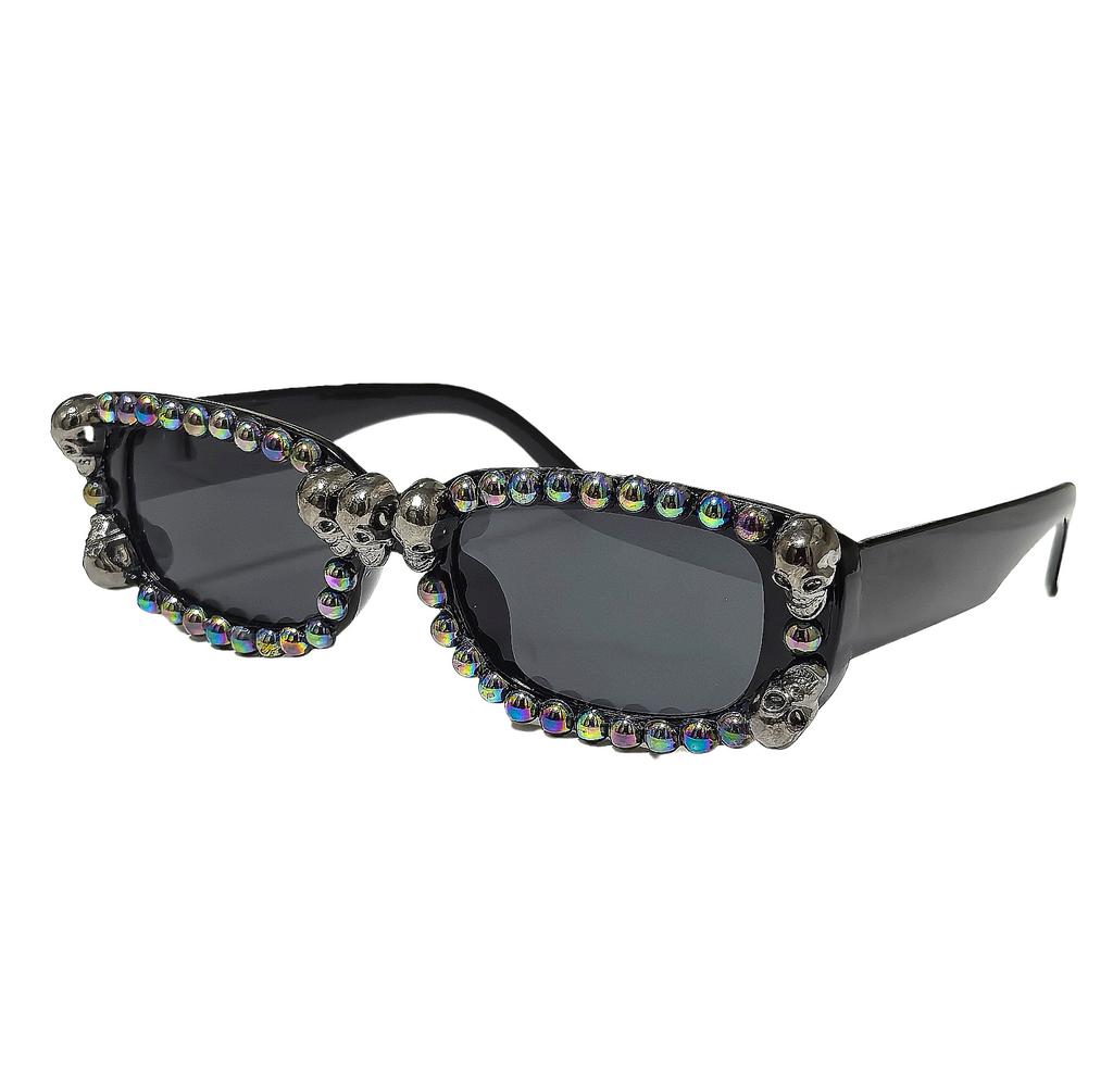 Factory Ready Made Halloween Decoration Party Skull Sports Sunglasses UV400 % UV Protection New Arrival