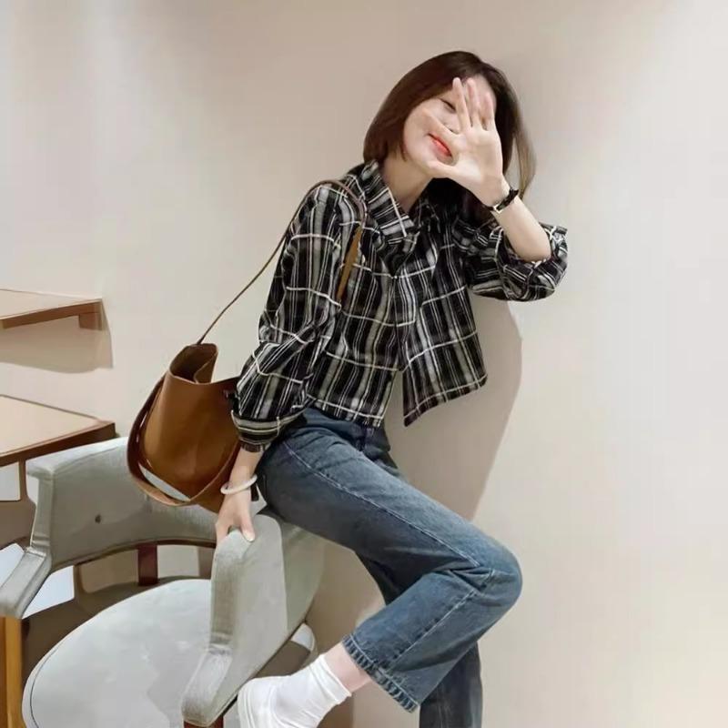 Υψηλής ποιότητας Μακρυμάνικο Πουκάμισο για Γυναίκες Βασισμένο σε Αλάτι Κομψό Όμορφο Κοντό Τοπ Ειδικού Σχεδιασμού