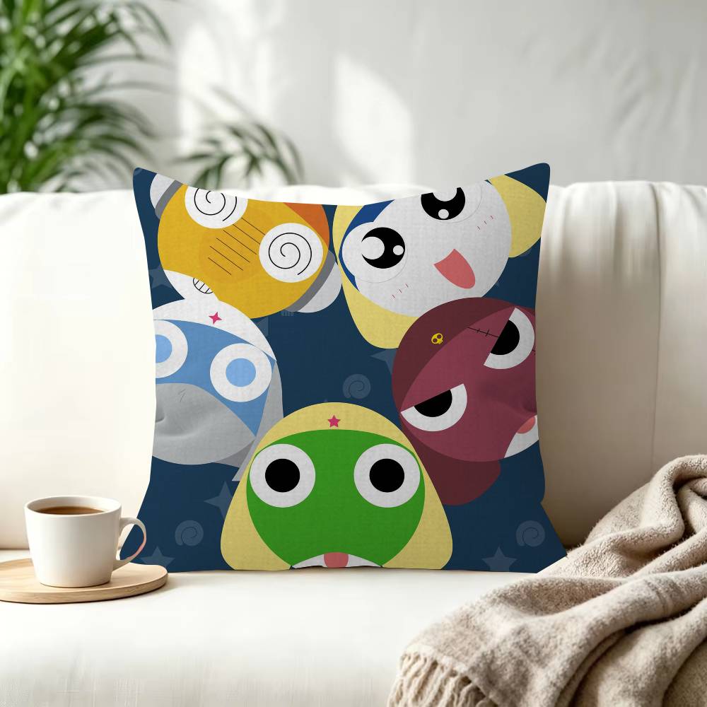 Hot Gunsou Keroro Frog Pillow Gift Home Office Decoration Bedroom Sofa Car Cushion Cover Case X