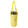 Portable Cup Wrap with Cord Pattern and Carry Handle, Light Outer Coverage for Takeaway Coffee and Desk Beverage Use