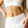 Bohemian Ethnic Style Starfish Conch Pearl Adjustable Chain Belt  Beach Holiday Gift Accessories