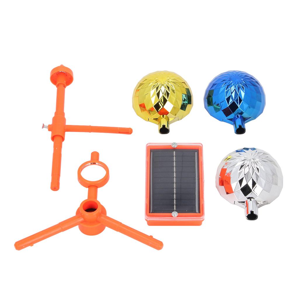 Bird Reflect Deterrent Outside Patio Solar Powered Sound Light Reflective Rotating Device Colorful Visual Plastic Scarer