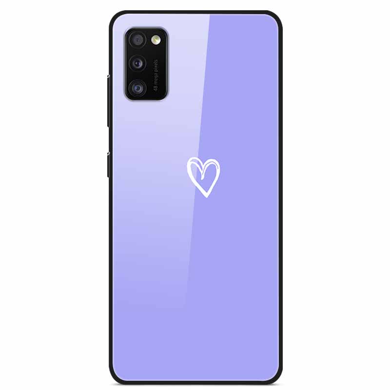 Para Samsung A41 Funda A31 A71 A51 Cristal Templado Cubiertas Traseras Rígidas Para Samsung Galaxy A51 Fundas de Teléfono Fundas Protectoras Coque A 41