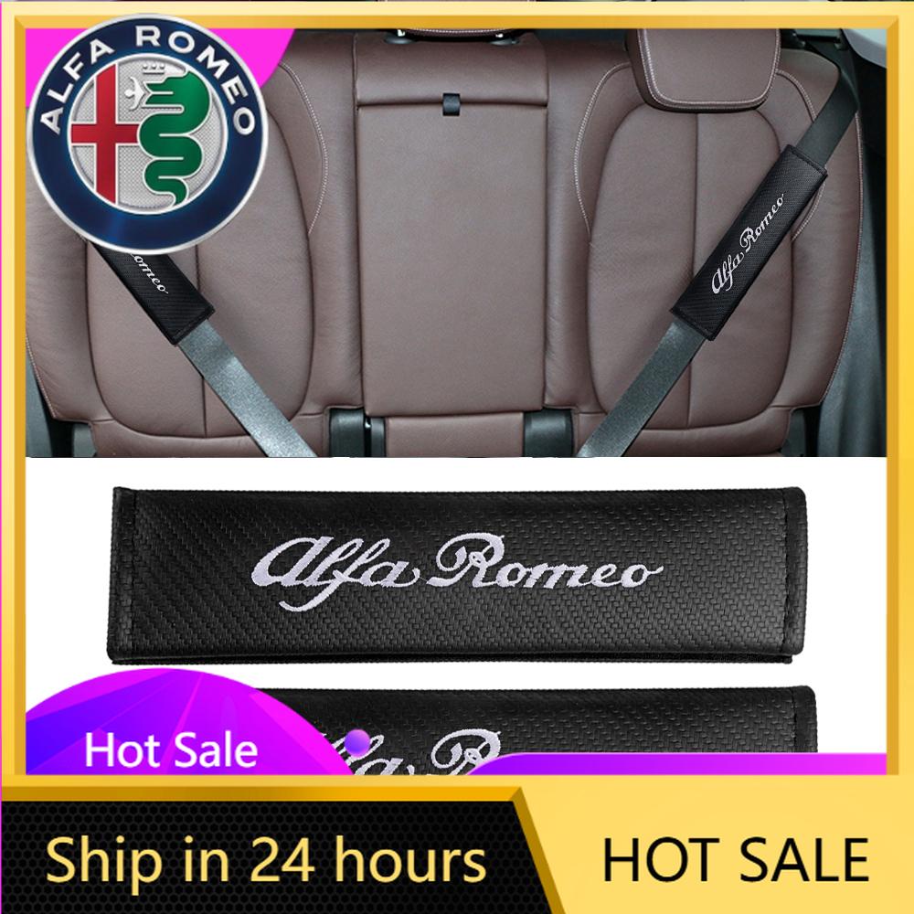 Car Stickers For Alfa Romeo 2pcs Car Seat Belt Cover Shoulder Protector Cushion Pad Auto Accessories For Alfa Romeo 159 Stelvio
