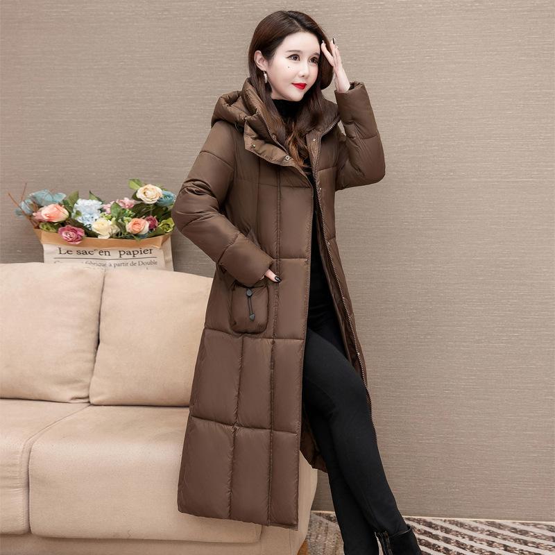 New wrinkle-resistant hooded windproof lightweight thickened fluffy warm warm cold loose long high quality fabric casual sports jacket