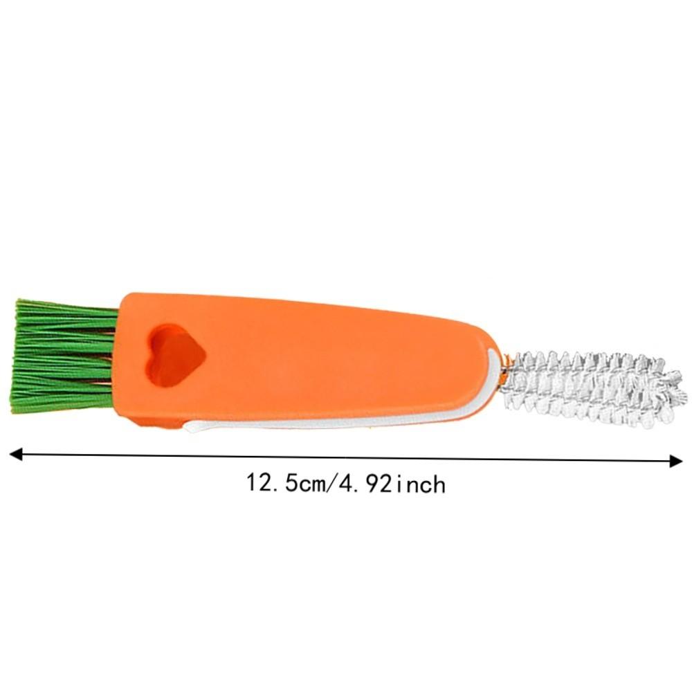2pcs Mini Straw Cleaner Brush 3 in 1 Design Bottle Lid Brush Bottle Cleaning Brush  Outdoor