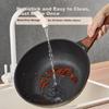 COOKER KING Non-Stick Wok, Durable, Low Smoke, Less Oil, Versatile Flat-Bottom Frying Pan, 30cm, Compatible with Induction Cookers, B50168