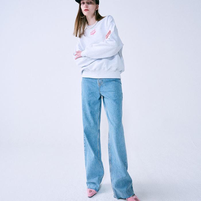 [Mardi mercredi] Sweatshirt Small Bloommardi Needlework_heather Pink