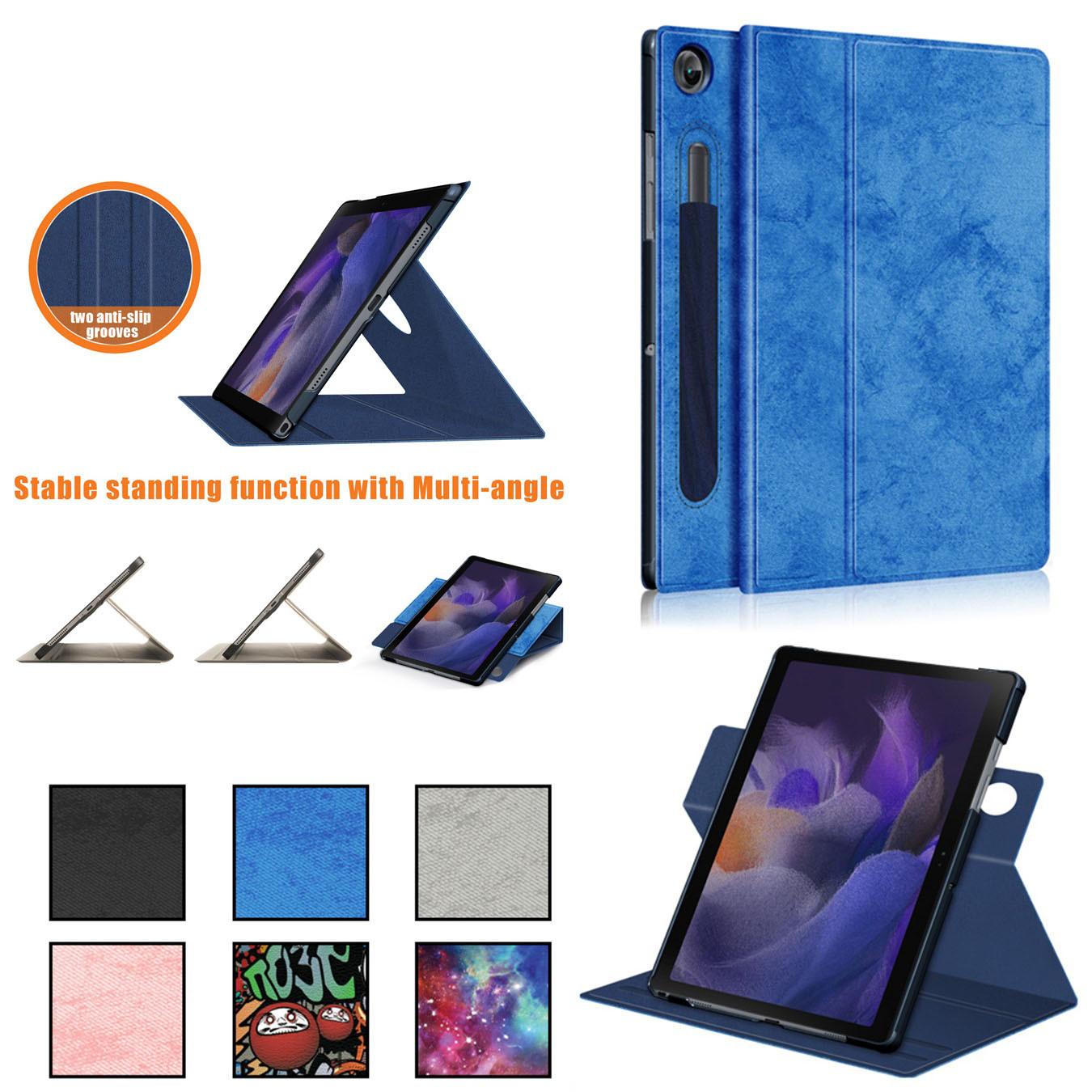 

Вращающийся чехол для Galaxy Tab A8 10,5 дюймов (2022 г.) (СМ-Х200/Х205), [Поворотная подставка на 360 градусов] Защитная крышка с держателем для карандашей, автоматическое пробуждение/сон