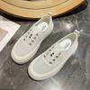 Mesh Breathable Sequins Little White Shoes Women's 2025 Summer New One-pedal Lazy Casual Versatile Platform Canvas Shoes