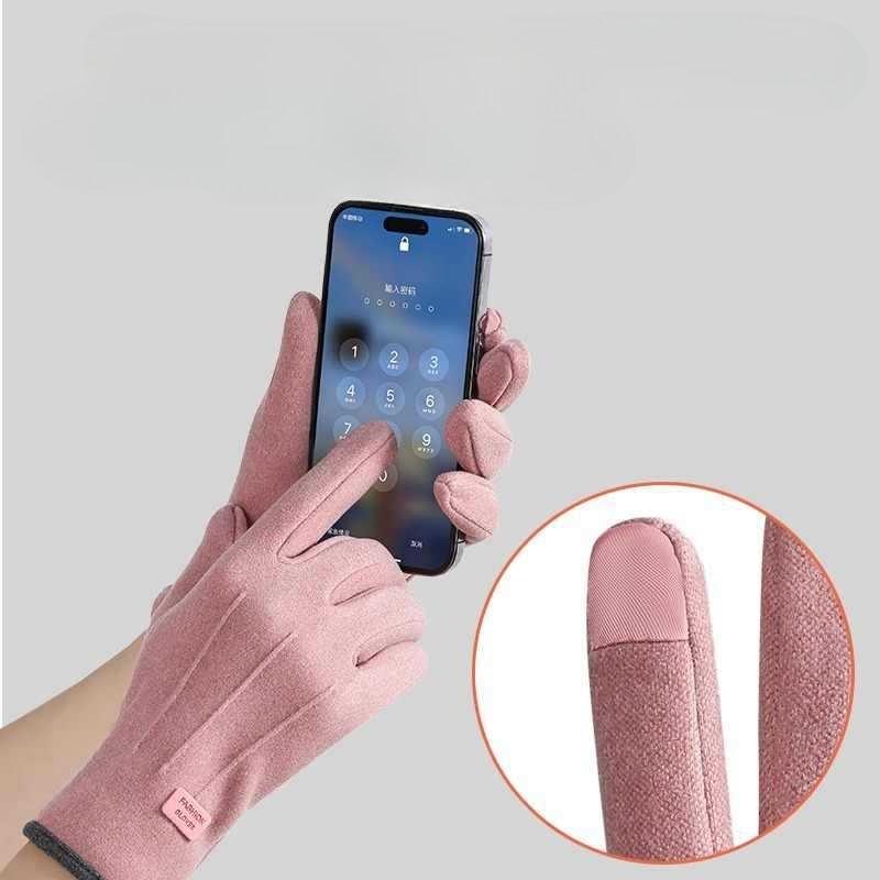 Unisex Warm Gloves Autumn Winter Touchscreen Fleece Outdoor Riding Driving Winter Thick Windproof Modal Cold Proof