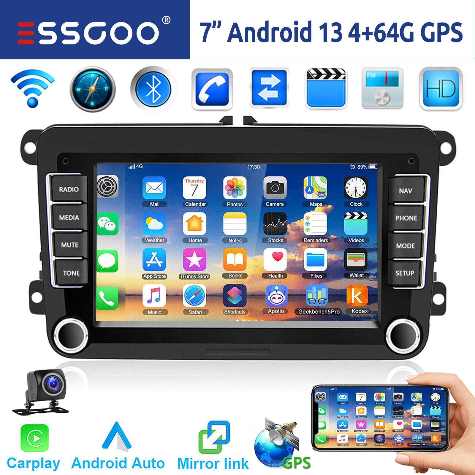 

7 Android 14 4G+64G Apple Carplay автомобильная стереосистема GPS NAVI WIFI RDS FM BT для VW Golf 5 6 Passat Polo Touran Tiguan Caddy EOS Quad Core