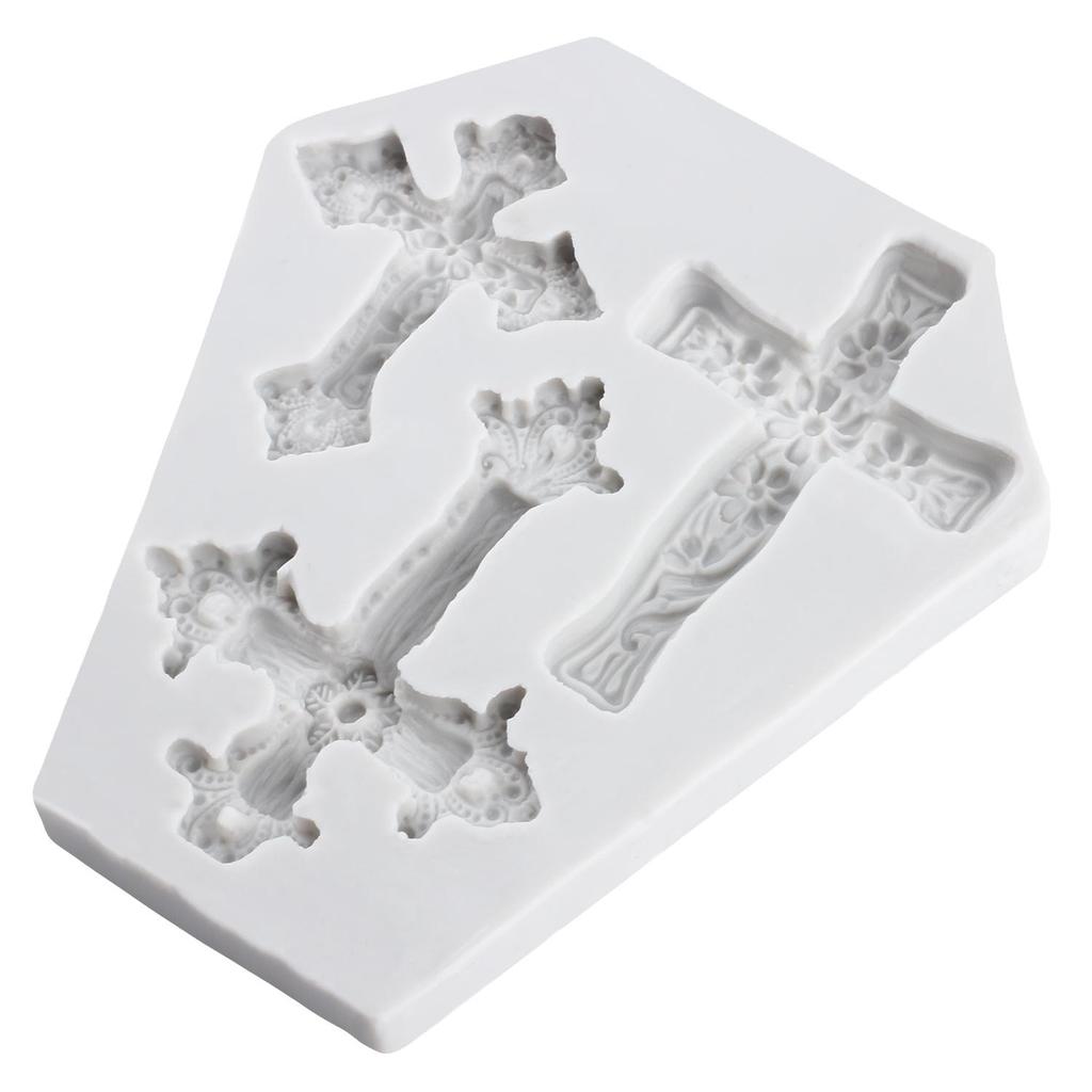 Cross Silicone Mold Cross Fondant Molds Cake Decorating Tools Cupcake Topper Candy Sugar Craft Gum Paste Polymer Clay