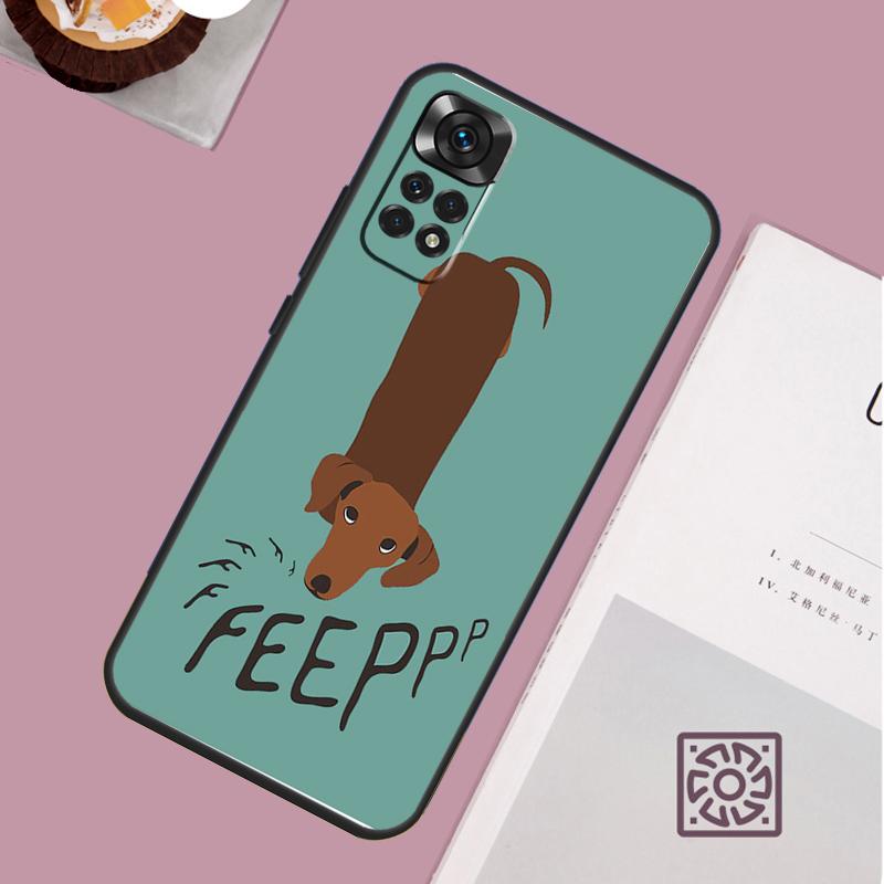 

Cartoon Dachshund Sausage Dog Case For Xiaomi Redmi Note 12 11 8 9 10 13 Pro 12S 11S 10S 9S Redmi 13C 9C 10C 12C Cover Redmi Note 11S