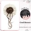 Synthetic Hair Tie Wig Lace Hair Rope Hairpiece Elegant Wig Hairband  Women