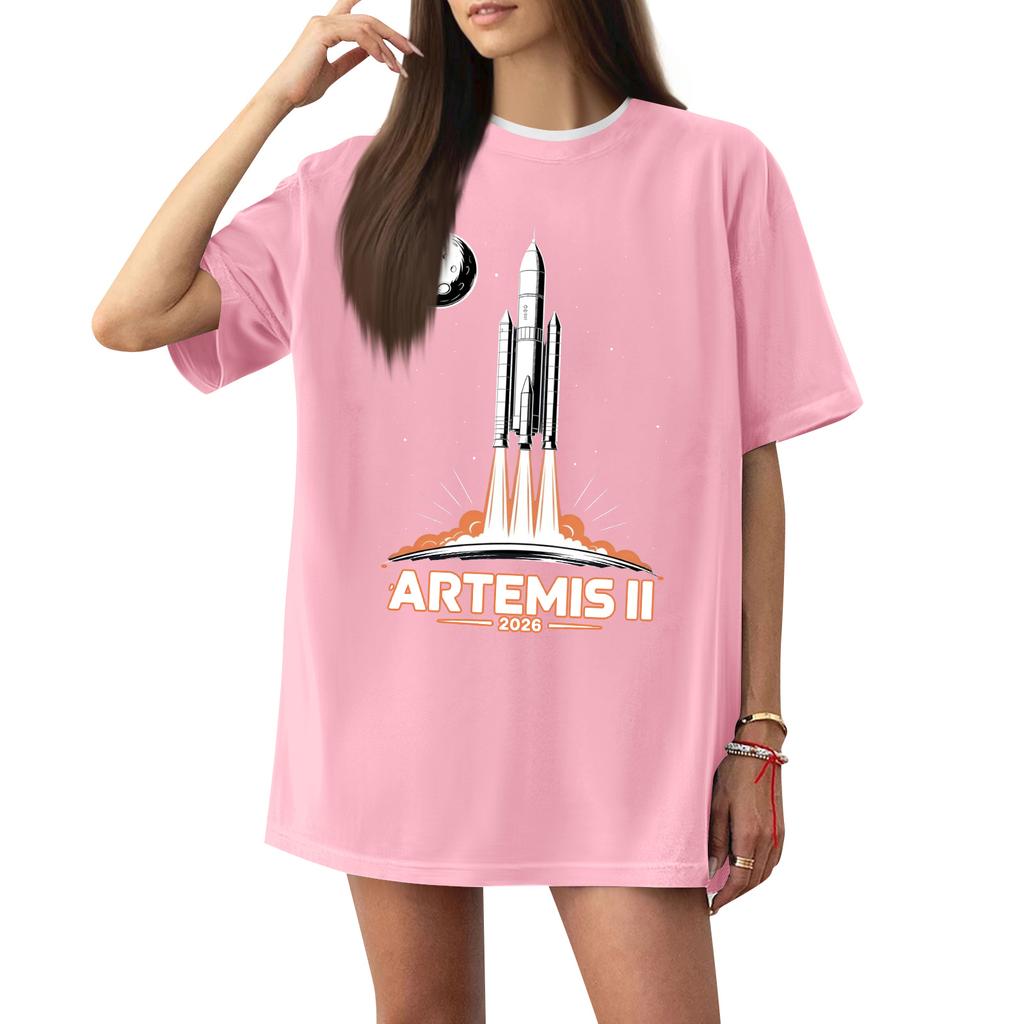 Women's Casual Printed T-Shirt Round Neck Pullover Short Sleeve Top