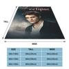 The Twilight Saga Eclipse Movie Coral Fleece Plush Throw Blanket Edward Blankets for Sofa Outdoor Warm Plush Thin Quilt