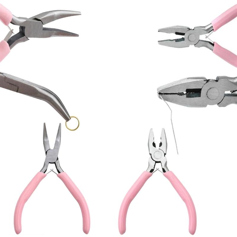 9 In 1 Jewelry Pliers Set Needle Nose Pliers Diagonal Round Nose Pliers for Crafting Jewellery Art Project for Repair