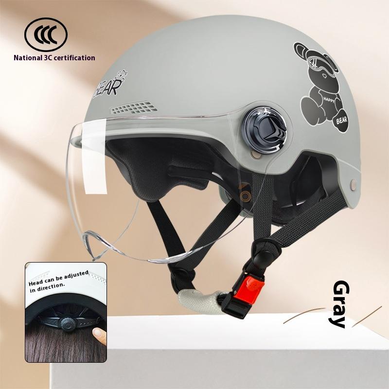 Electric Vehicle, Motorcycle, Women's Summer Battery Car, Half Helmet, Men's Four-season Universal Safety Helmet