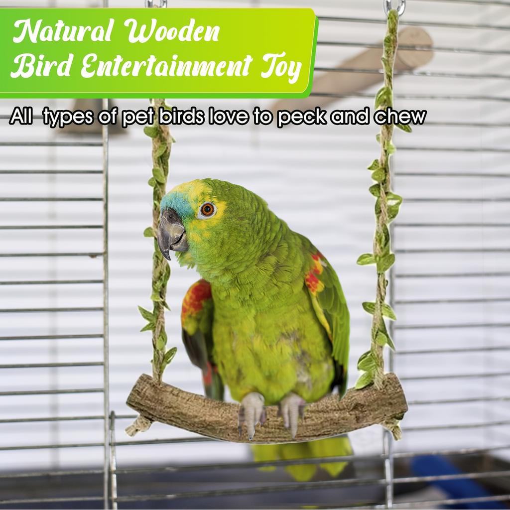 Vogelschaukelständer Vogelastständer Papagei Seilschaukel Hängendes Spielzeug Vogelstangen Käfigspielzeug Trainingsständer Halter Übung