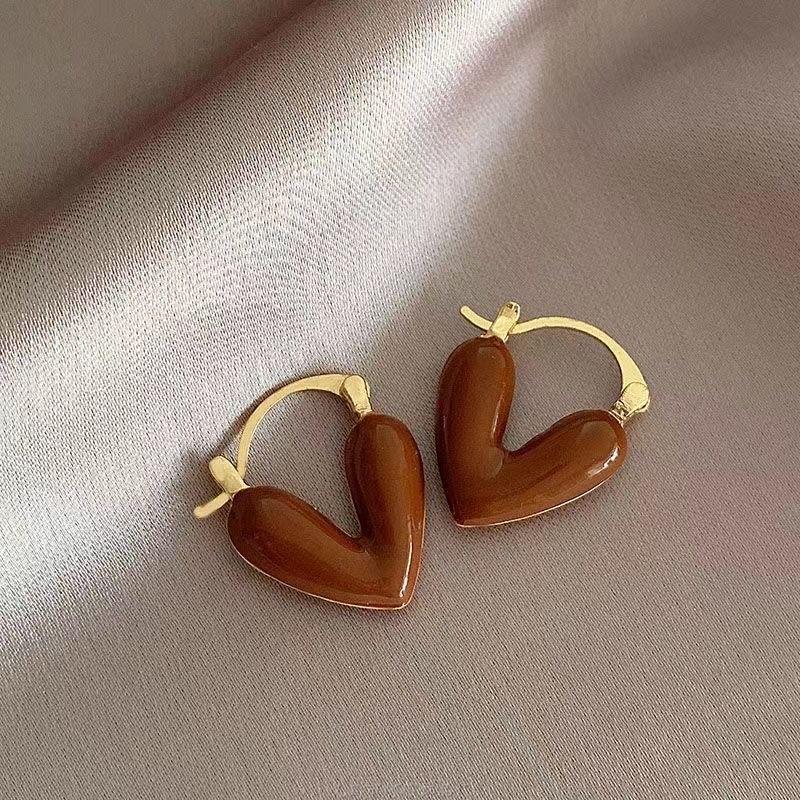 18K Gold-Plated Maillard Style Retro Stud Earrings - Light Luxury, Versatile High-End Design for Women