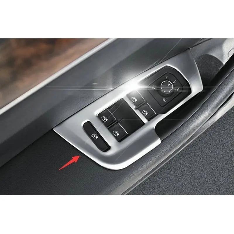 Für Volkswagen VW Passat B8 Arteon CC 2016 2017 2018 - Edelstahl Türarmlehne Fensterheberschalter Tasten Panel Abdeckleisten
