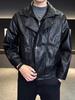 Men's Two-Piece Style Thickened PU Leather Jacket - Warm & Cool Winter Motorcycle Outerwear 2025