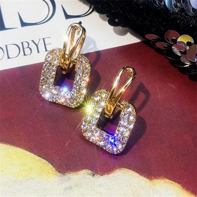 Nuova Moda Orecchini Diamante a Blocco per Donna Ragazza Regalo Gioielli All'Ingrosso