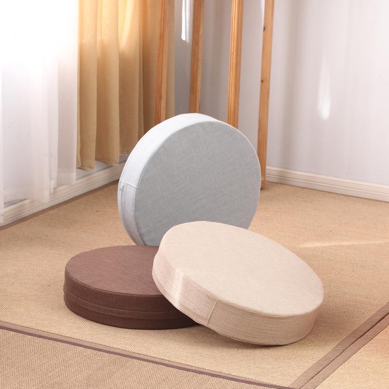 Japanese Linen Bay Window Cushion - Thickened, Removable, Washable Tatami Meditation Mat