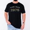 50th Birthday Retro1976 TShirt Gift for Women and Men Vintage Printed Tshirt Tops High Quality Cotton Regular Short Sleeve