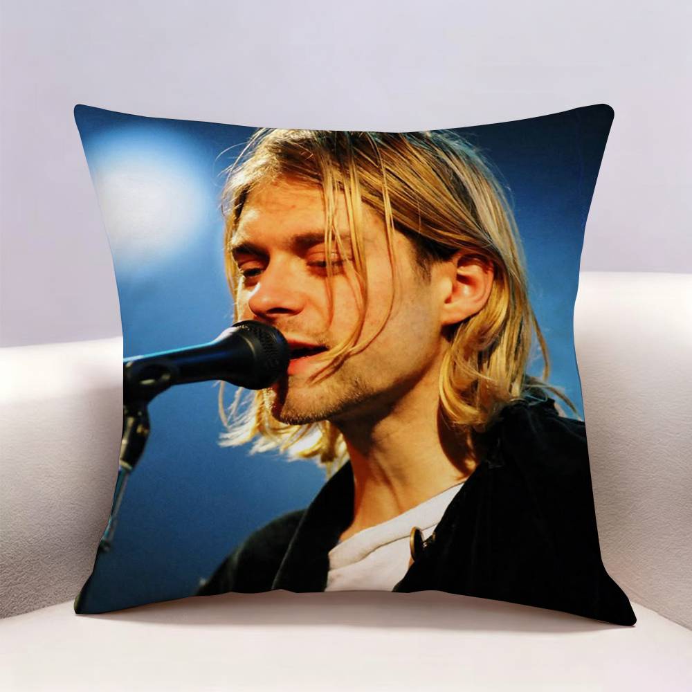 NNirvana Band Kurt Cobain Doublesided print Pillow Case for Sofa Living Room Home office Decor Protective Cover