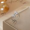 My Shape Bowknot Ring for Women Gold Color Bow Rings Stainless Steel Finger Rings Adjustable Size Delicate Jewelry Wholesale