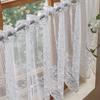 Lace Window Curtains Decorative Short Curtain Whits Half Curtains Sheer Home Door Window Curtains Decorations