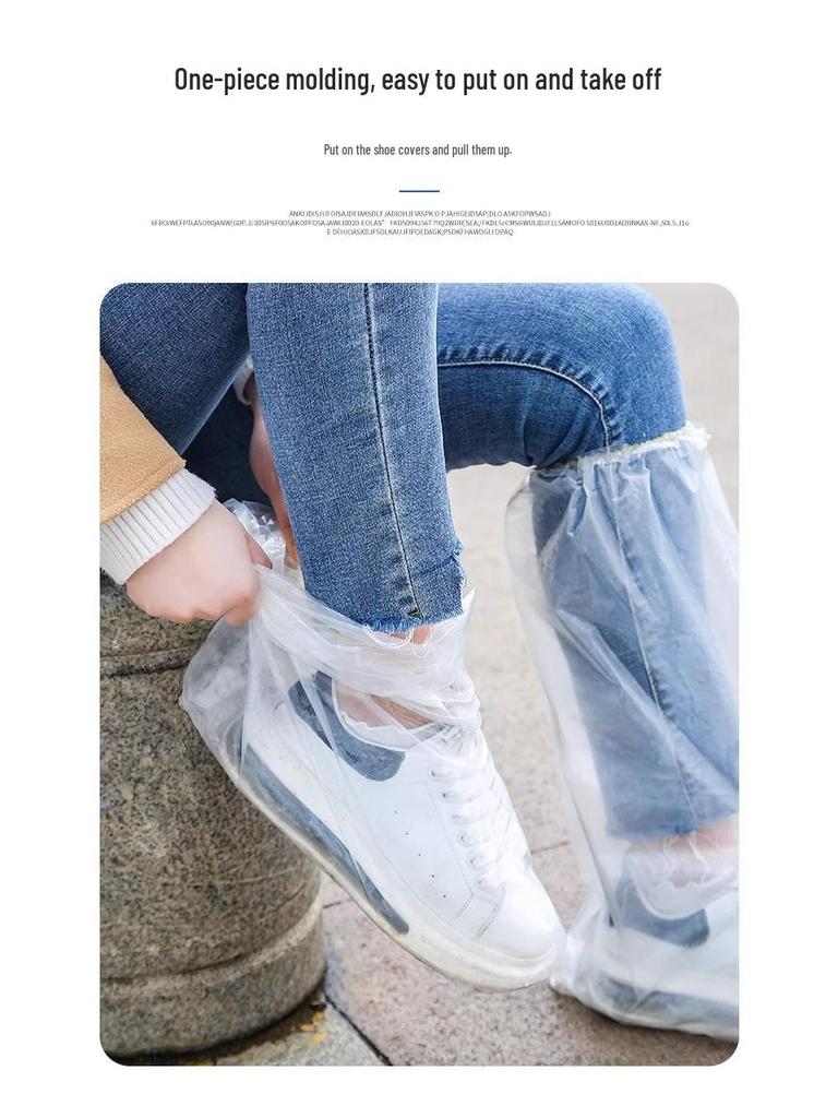 Waterproof Non-Slip Transparent Disposable Rain Boot Covers
