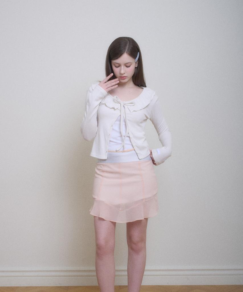 Beliar Blush Midi Skirt - Peach