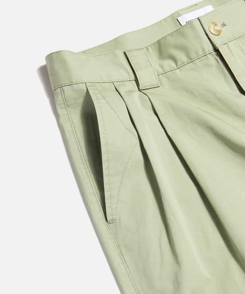 ESPIONAGE 2 Pleats Light Chino Pants Khaki Beige