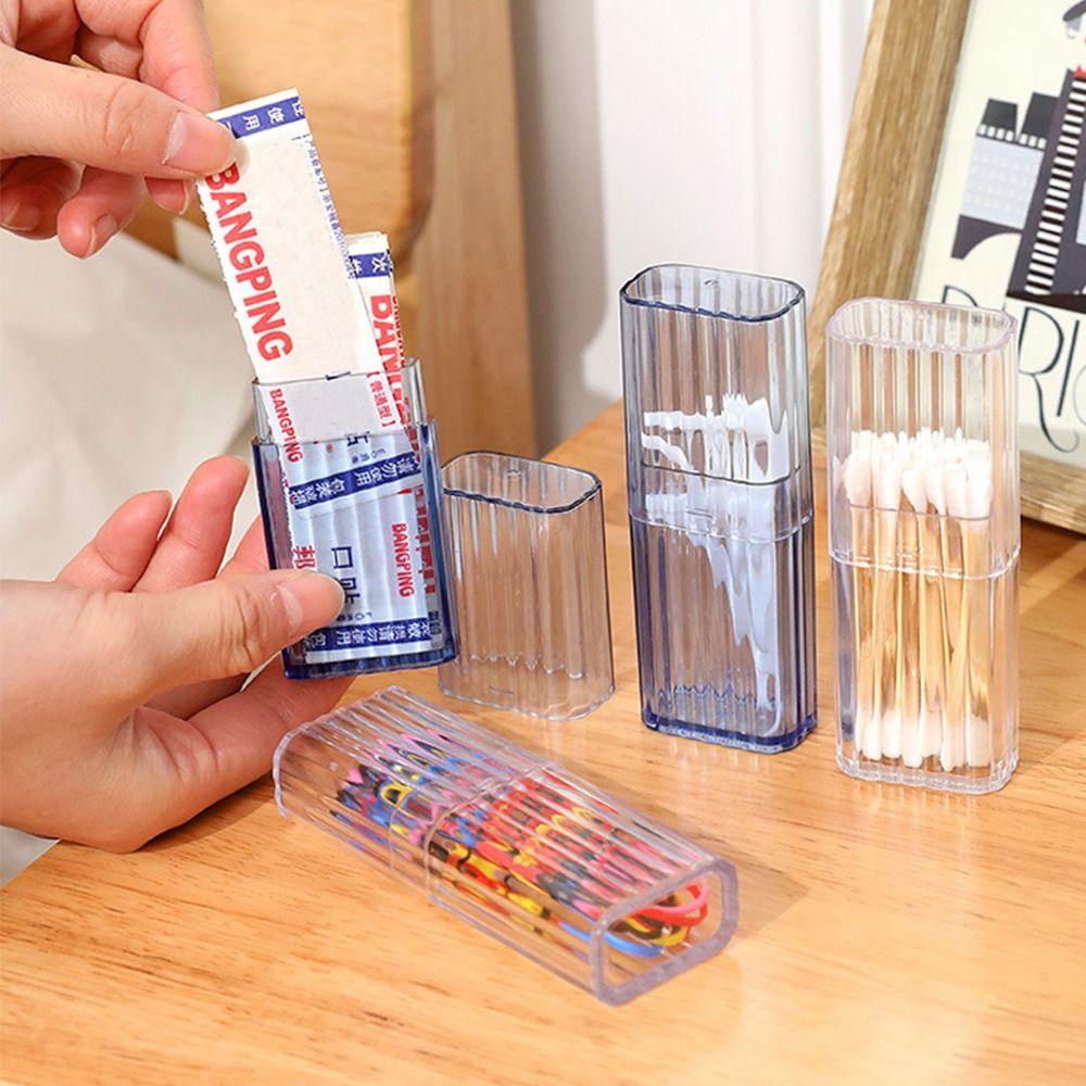 Plastic Cotton Swab Holder Storage Box Pick Dispenser  for Teeth Cleaning Cotton Swab