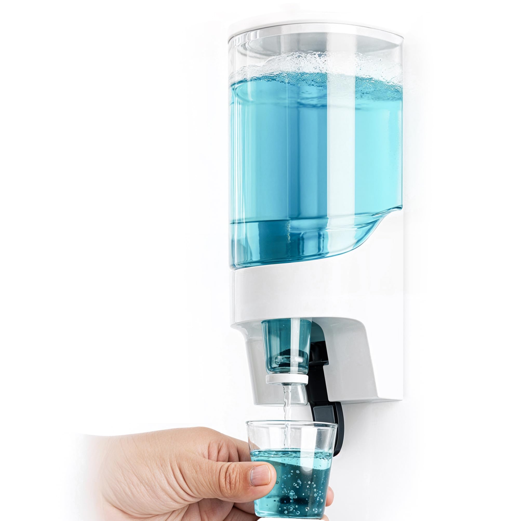 

Umimile Mouthwash Dispenser Refill Wall Mounted 900ml Mouthwash Bottle Mouthwash (White)