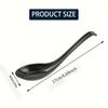 6pcs Plastic Spoons Black Long Handle Non-slip Stirring Spoons Soup Rice Soy Sauce Porridge Household Kitchen Utensils4