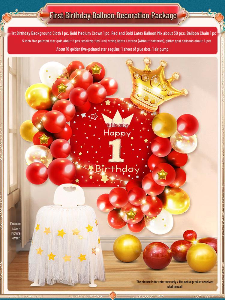 Modern Zhuazhou Set for Baby's First Birthday: Formal Wear & Decorations