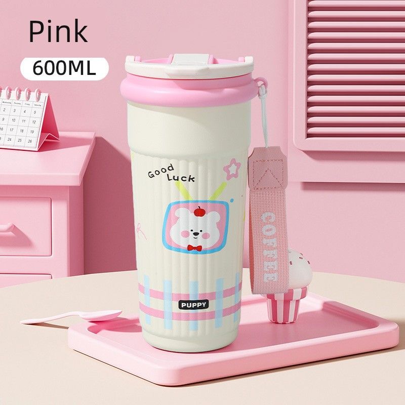 Large-Capacity Thermos Cup for Women, Good-Looking Ice Cup, Portable Car Coffee Cup, Outdoor Sports Water Bottle, Tea Cup