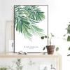 Nordische grüne Pflanze Monstera Leinwandgemälde handgemalte Blätter Wandkunst Poster einfache Bilder für Raumdekor Druckdekoration